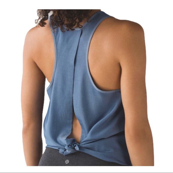 lululemon athletica Tops - Lululemon All Tied Up Tank - Blue Denim, Size 8